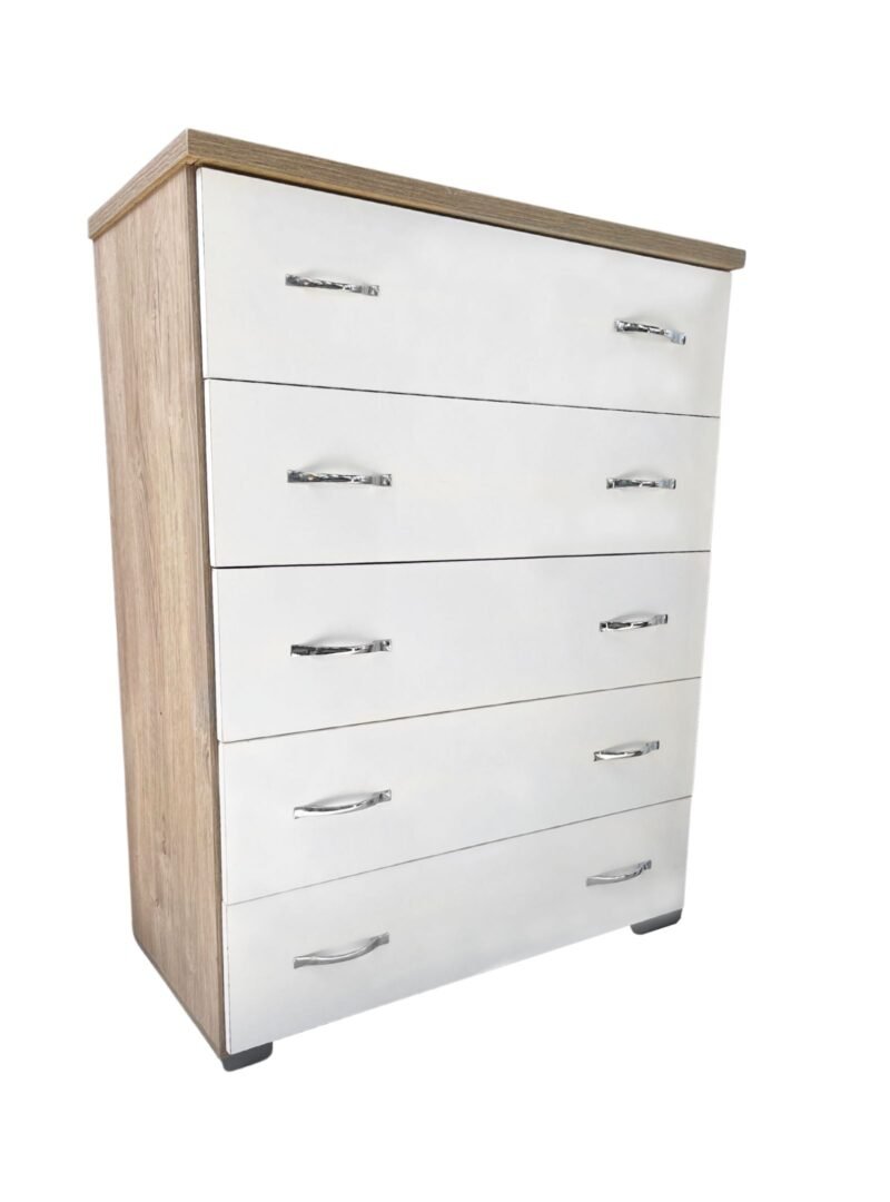 Two-color wooden chest of drawers with 5 drawers 115*47*90cm